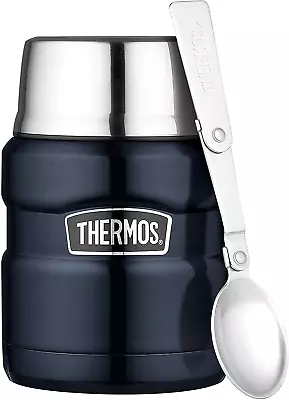 Thermos Stainless King Vacuum Insulated Food Jar 470Ml Midnight Blue SK3000MB • $36.79