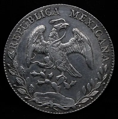 8 Reales 1887 Go-RR Mexico. KM#377.8 (Guanajuato Mint) AUNC • £125