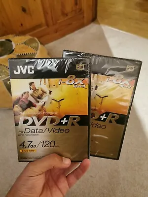 £3.99 • Buy JVC  DVD+R DVD RECORDABLE  FOR VIDEO DATA  STORAGE  120min X2  4.7GB 8X SPEED