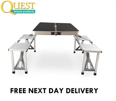 Quest Leisure Gloucester DLX Folding Picnic Table Camping Caravan Motorhome • £74.99