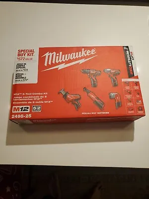 Milwaukee 2498-25 M12 FUEL 12V 5-Tool Combo Kit - Red • $264