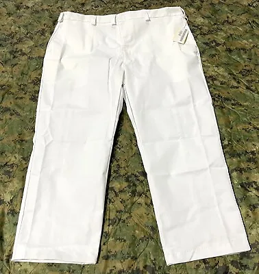 Mens USA WHITE DRESS / WORK PANTS HOSPITAL MEDICAL COOK PAINTER SIZE 28-46 NEW • $14.90