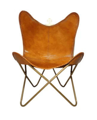 Relaxing Chair-Genuine Leather Chairleather Living Room Butterfly Chair PL2-297 • $266.31