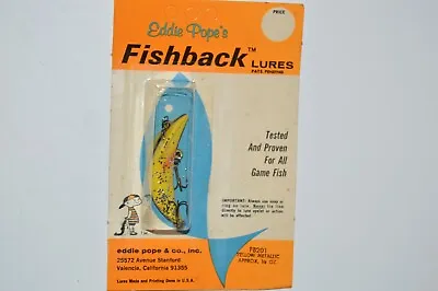 Old Eddie Pope's Pope Fishback Approx 1/8oz Yellow Metallic Fb201 Rare Lure • $14.95