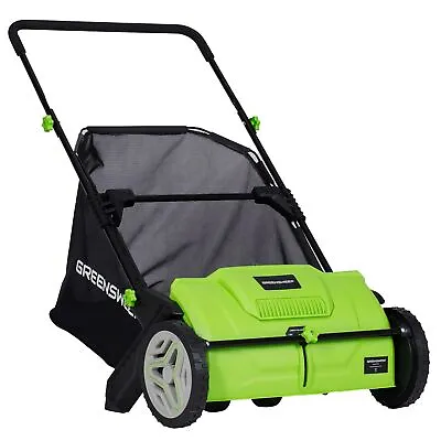 GreenSweep Pickup Pro Garden Sweeper - Leaf & Grass Push Lawn Sweeper • $155.76