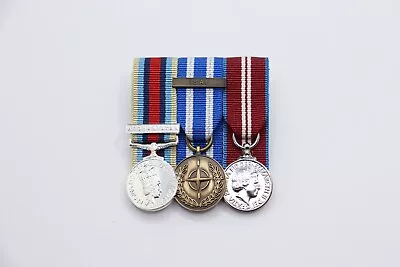 OSM Afghanistan NATO ISAF And Diamond Jubilee Mounted Miniature Medals • £41.95