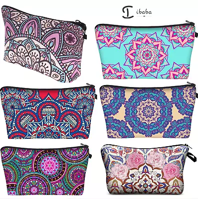 $7.50 • Buy Mandala Makeup Bag Travel Cosmetic Bag Pouch Wallet Clutch Toiletry Pencil Girls
