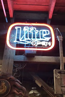 Vintage Miller LITE Beer Neon OPEN Sign LOCAL PICKUP ONLY • $300