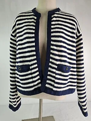 J Crew Knit Striped Cardigan Size M Style BA039 NWT • $64.99