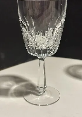 Vtg Cut Crystal Wine Glasses Hexagon Stem 5” Set Of 4 Cocktail Unique Elegant • $20