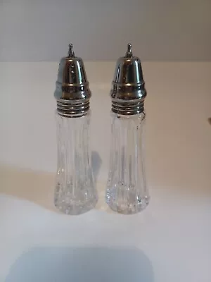 Vintage Crystal Salt & Pepper Shaker Set. • $2