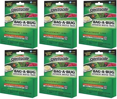 6 Pack Spectracide Japanese Beetle Trap Bag A Bug Replacement Lure Bait 6541692 • $32.88