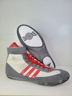 Adidas Combat Speed 4 Wrestling Shoes Men's Size 13 White Grey Red Vintage Rare  • $119.99