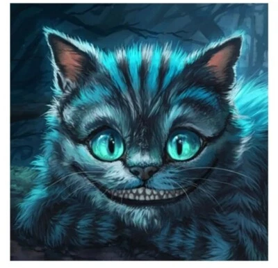 $13.95 • Buy Aus Stock..CHESHIRE CAT Blue.  DIY 5D DIAMOND PAINTING KIT..FULL DRILL 30 X 30