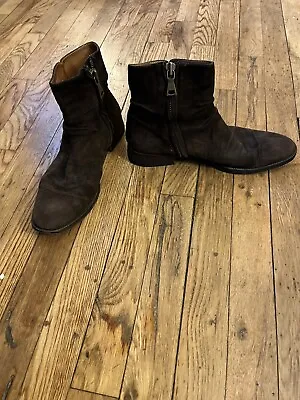 $698 John Varvatos Collection Morrison Sharpei Suede Boots • $200