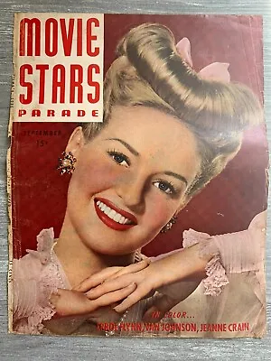 1946 Sept MOVIE STARS PARADE Magazine VG 4.0 Betty Grable COVER ONLY • $15.25