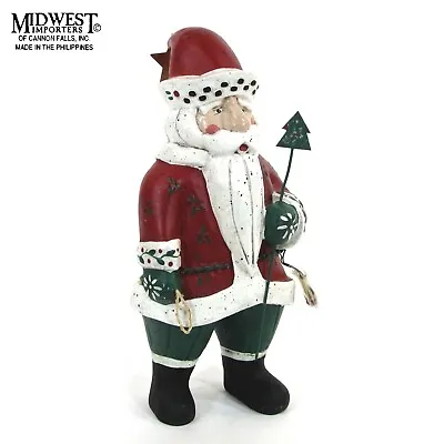 Midwest Importers Cannon Falls THE HEARTLAND SANTA 8  Figurine Metal Star Tree • $24.95