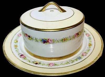 $49.95 • Buy Vintage Nippon Royal Crockery Covered Cheese Keeper Butter Dish Handpainted