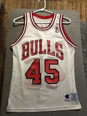 Chicago Bulls Michael Jordan 45 Champion Jersey Size 36 Collectible • $125