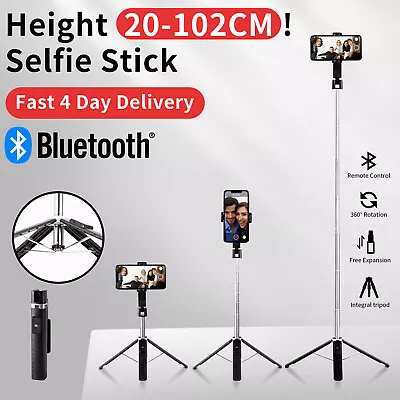 Flexible Phone Tripod Holder Stand Selfie Stick Bluetooth Remote For IPhone • $16.99