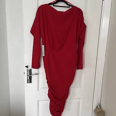 AX Paris RED Dress Size 14 NWT • £9