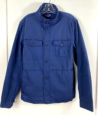 Merona Blue Safari Like Jacket Size M Womens Button Up Pockets Long Sleeve X35 • $15