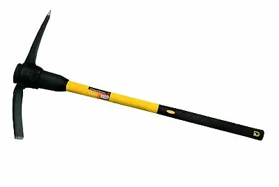 5lb Mattock Pickaxe Fibreglass Handle Shaft Pick Axe Garden Digging Tool • £22.87