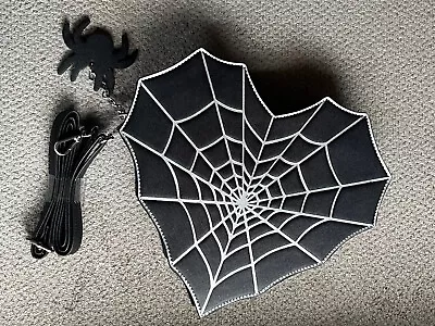£54.07 • Buy Spiderweb Heart Bag Purse Mad Engine Halloween 2023 Viral Goth Emo Black *NEW*