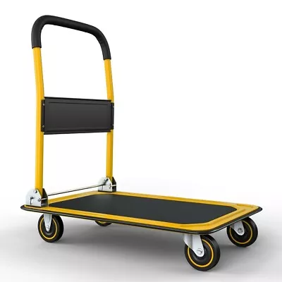 Folding Hand Truck Dolly Cart With Wheels Luggage Cart Trolley Moving 330lbs • $53.45