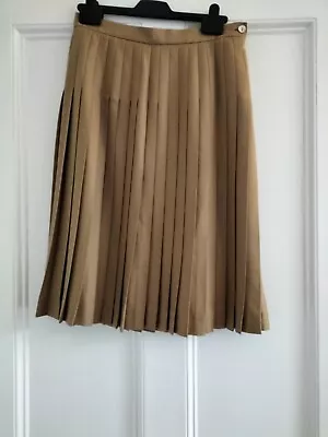 £6 • Buy Vintage Jaeger Pleated Wool Cashmere Skirt 14 Flawed