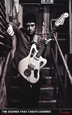 FENDER POSTER~Johnny Marr Morrissey Fender Jaguar B/W 24x37  Classic Rock N Roll • $23.96