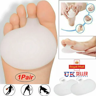 2x Gel Metatarsal Sore Ball Of Foot Pain Cushions Pads Insoles Forefoot Support • £3.85