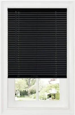 Cordless Window Mini Blinds 1  Slats Room Darkening Black Vinyl 64  (Length) • $29.99