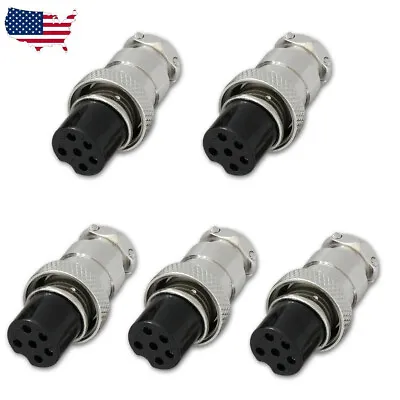 5 Pcs 6 PIN MIC MICROPHONE FEMALE PLUG - CB HAM RADIO - NEW - RCI • $9.90