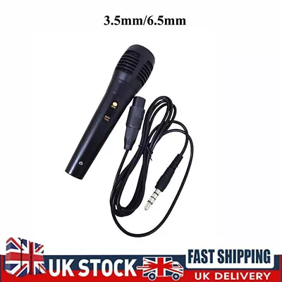 Profession Dynamic Karaoke Microphone 3.5mm/6.5mm Cable Handheld KTV Wired Mic • £6.59