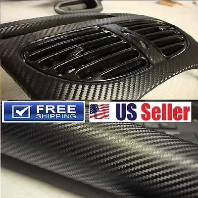 4D GLOSSY Carbon Fiber Vinyl Wrap DIY Sticker Decal Film 4ftx5ft Air Bubble Free • $43.89