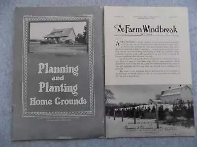 2 Vtg University Of Wisconsin Agriculture Circulars Home Grounds & Windbreaks • $10.49