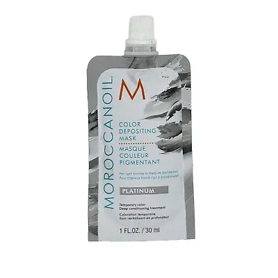 Moroccanoil Color Depositing Mask Temporary Color Platinum 1 Ounce Packet • $5