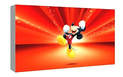 Mickey Mouse Yeah  Canvas Wall Art Wood Framed Ready To Hang Small To XXL • £15