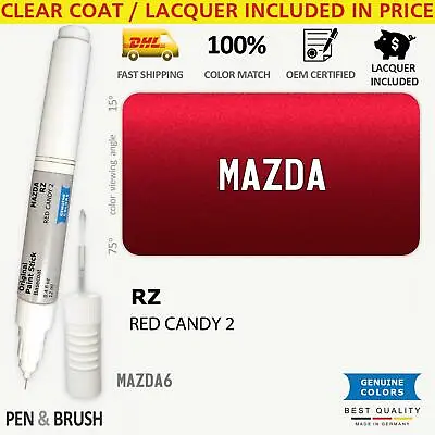 $14.99 • Buy RZ Touch Up Paint For Mazda Red MAZDA6 41N RED CANDY 2 Pen Stick Scratch Chip Fi