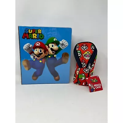 Nintendo Super Mario Brothers Vinyl Binder 3 Ring Binder And Multi-color Desktop • $25