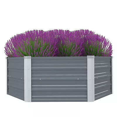 GuyAna Raised Garden Beds For Vegetables Large Metal Planter Box Steel Kit I8E0 • £50.76