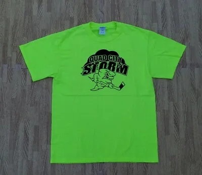 Quad City Storm Bright Yellow SPHL Hockey Shirt ~ Men's Medium M ~ Mallards • $10.39