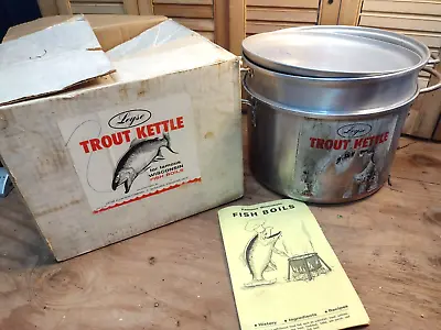 Vintage Leyse Trout Kettle #2558 Wisconsin Fish Boils Aluminum Kettle  • $14