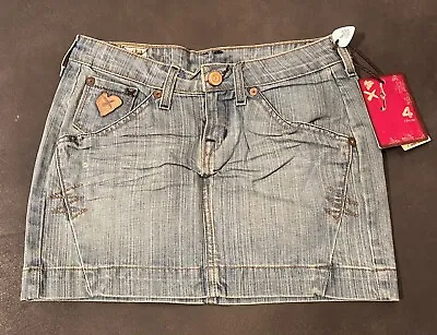 4 Stroke Designer Orpheus Pencil Mini Jean Skirt In Amnesia Women’s NWT • $49.99