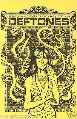 $14.31 • Buy Deftones /dillinger Escape Plan /funeral Party 2011 Portland Concert Tour Poster