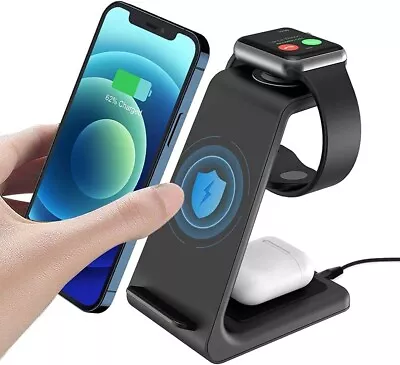 $35.99 • Buy 3 In 1 Wireless Charger Dock Charging Station For Apple AirPods Watch IPhone