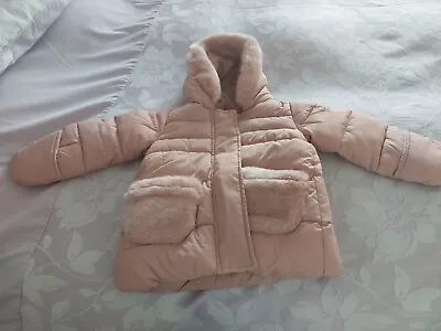 Baby Girl Pink Quilted Jacket 9-12 Months From George  Never Worn • £5.50