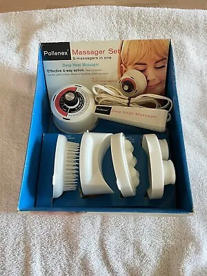 Pollenex HM-10 Vintage Handheld Deep Heat Vibrating Massager Four Attachments • $11.97