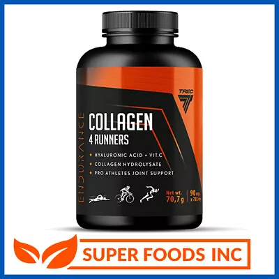 TREC NUTRITION COLLAGEN 4 RUNNERS 90cap Hydrolysed Collagen Hyaluronic Acid Vit  • £11.95